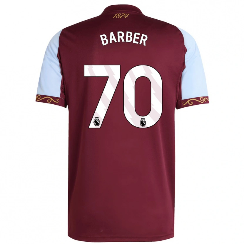 Danxen Pánské Jayden Barber #70 Burgundská Nebesky Modrá Domů Hráčské Dresy 2025/26 Dres
