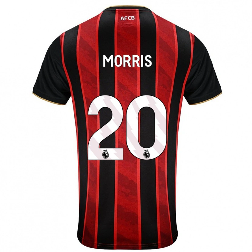 Danxen Pánské Caitlin Morris #20 Červená Černá Domů Hráčské Dresy 2025/26 Dres