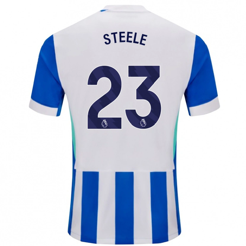 Danxen Pánské Jason Steele #23 Modrá Bílá Domů Hráčské Dresy 2025/26 Dres