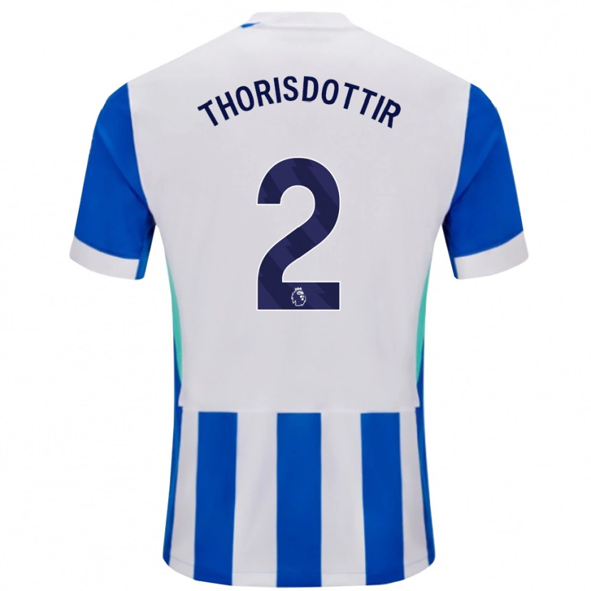 Danxen Pánské Maria Thorisdottir #2 Modrá Bílá Domů Hráčské Dresy 2025/26 Dres