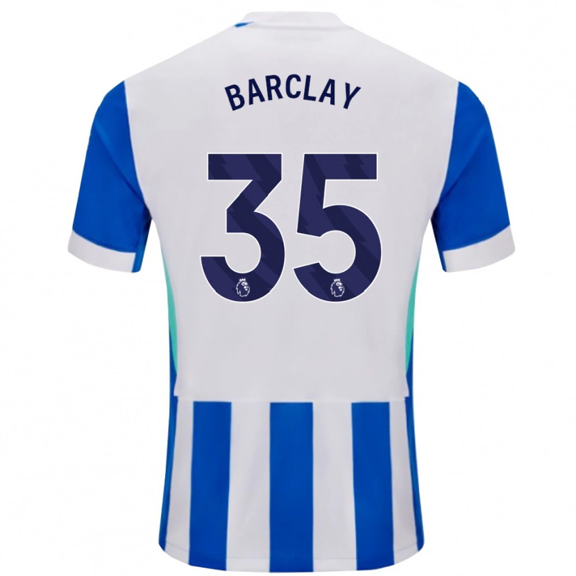 Danxen Pánské Ben Barclay #35 Modrá Bílá Domů Hráčské Dresy 2025/26 Dres