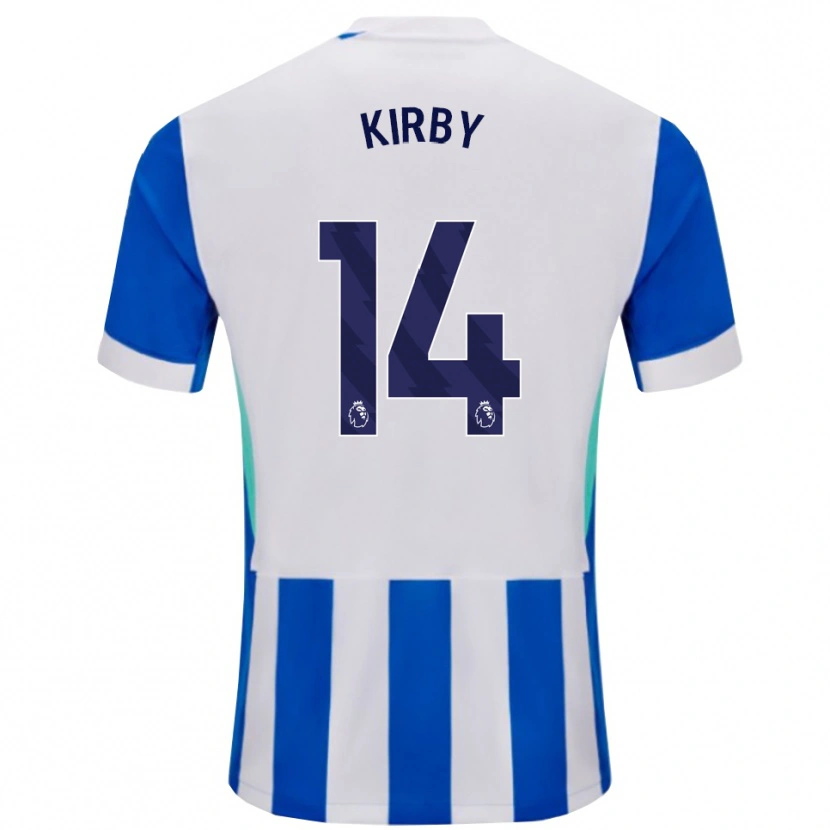 Danxen Pánské Fran Kirby #14 Modrá Bílá Domů Hráčské Dresy 2025/26 Dres