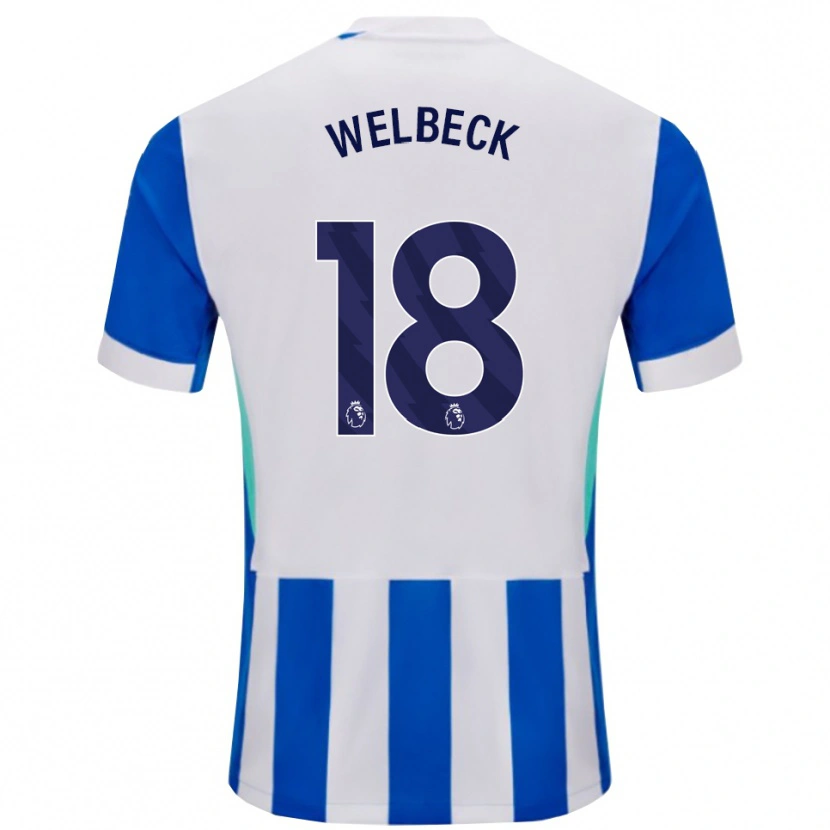 Danxen Pánské Danny Welbeck #18 Modrá Bílá Domů Hráčské Dresy 2025/26 Dres