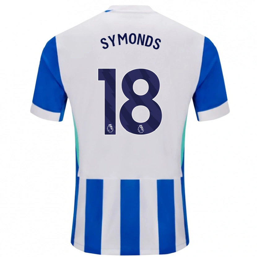 Danxen Pánské Maisie Symonds #18 Modrá Bílá Domů Hráčské Dresy 2025/26 Dres