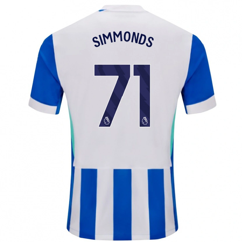 Danxen Pánské Freddie Simmonds #71 Modrá Bílá Domů Hráčské Dresy 2025/26 Dres