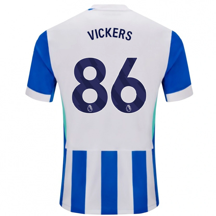 Danxen Pánské Jacob Vickers #86 Modrá Bílá Domů Hráčské Dresy 2025/26 Dres