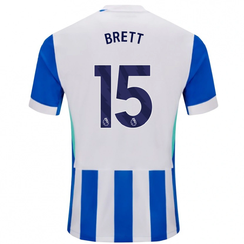 Danxen Pánské Adam Brett #15 Modrá Bílá Domů Hráčské Dresy 2025/26 Dres