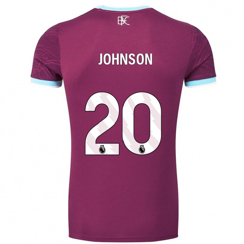 Danxen Pánské Zach Johnson #20 Burgundská Nebesky Modrá Domů Hráčské Dresy 2025/26 Dres