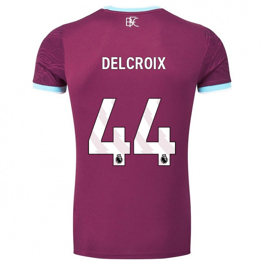 Danxen Pánské Hannes Delcroix #44 Burgundská Nebesky Modrá Domů Hráčské Dresy 2025/26 Dres