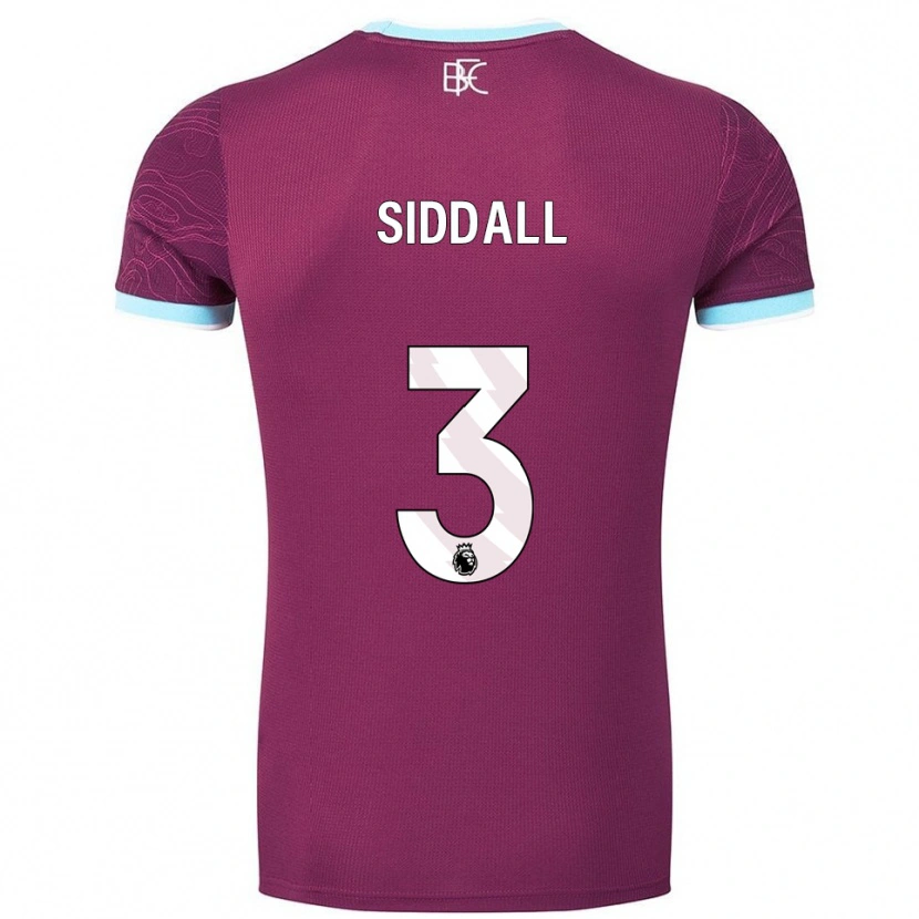 Danxen Pánské Emma Siddall #3 Burgundská Nebesky Modrá Domů Hráčské Dresy 2025/26 Dres
