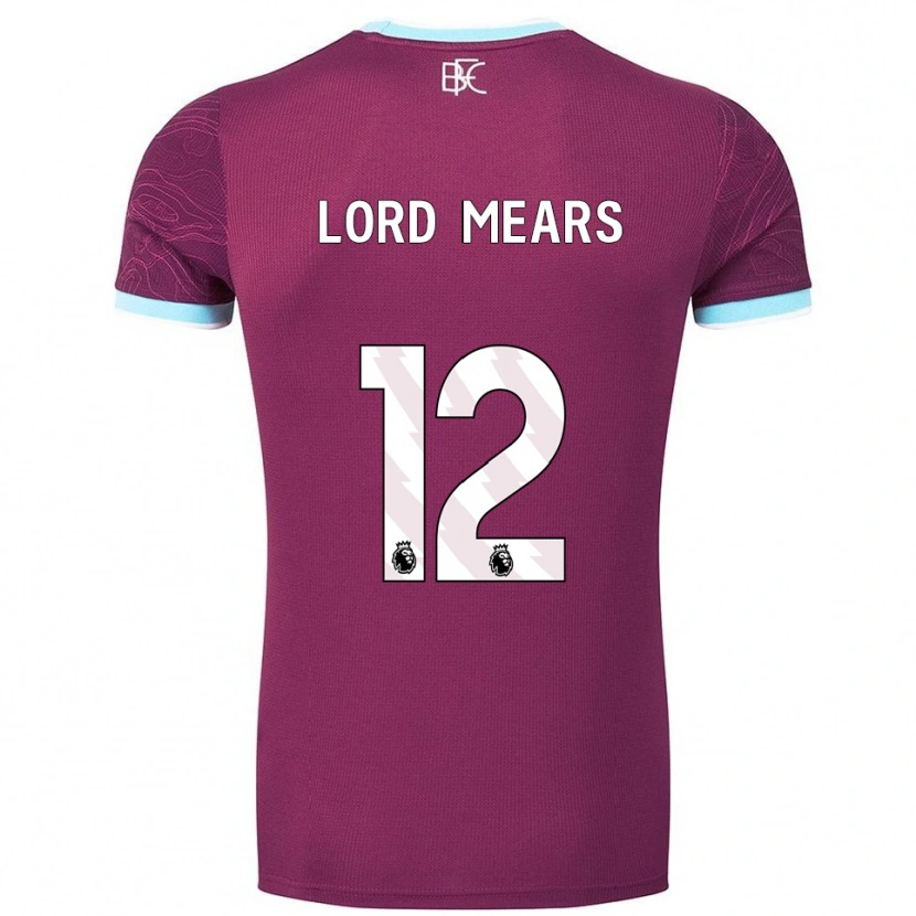 Danxen Pánské Rhema Lord-Mears #12 Burgundská Nebesky Modrá Domů Hráčské Dresy 2025/26 Dres