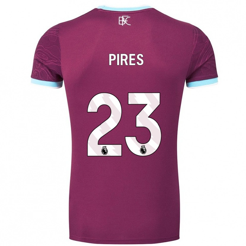 Danxen Pánské Lucas Pires #23 Burgundská Nebesky Modrá Domů Hráčské Dresy 2025/26 Dres