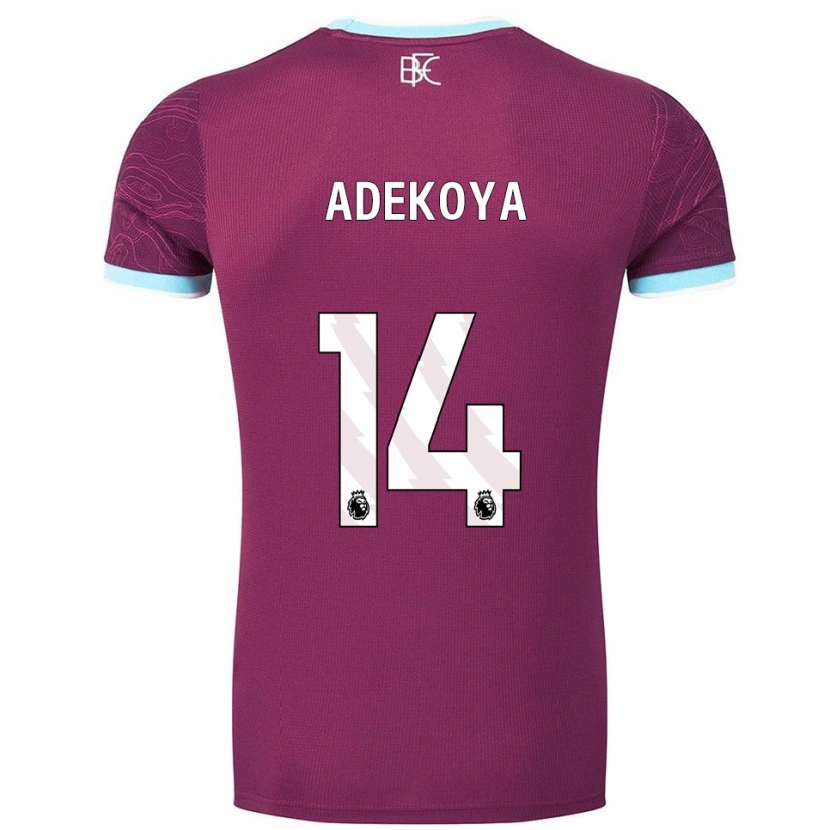 Danxen Pánské Noah Adekoya #14 Burgundská Nebesky Modrá Domů Hráčské Dresy 2025/26 Dres