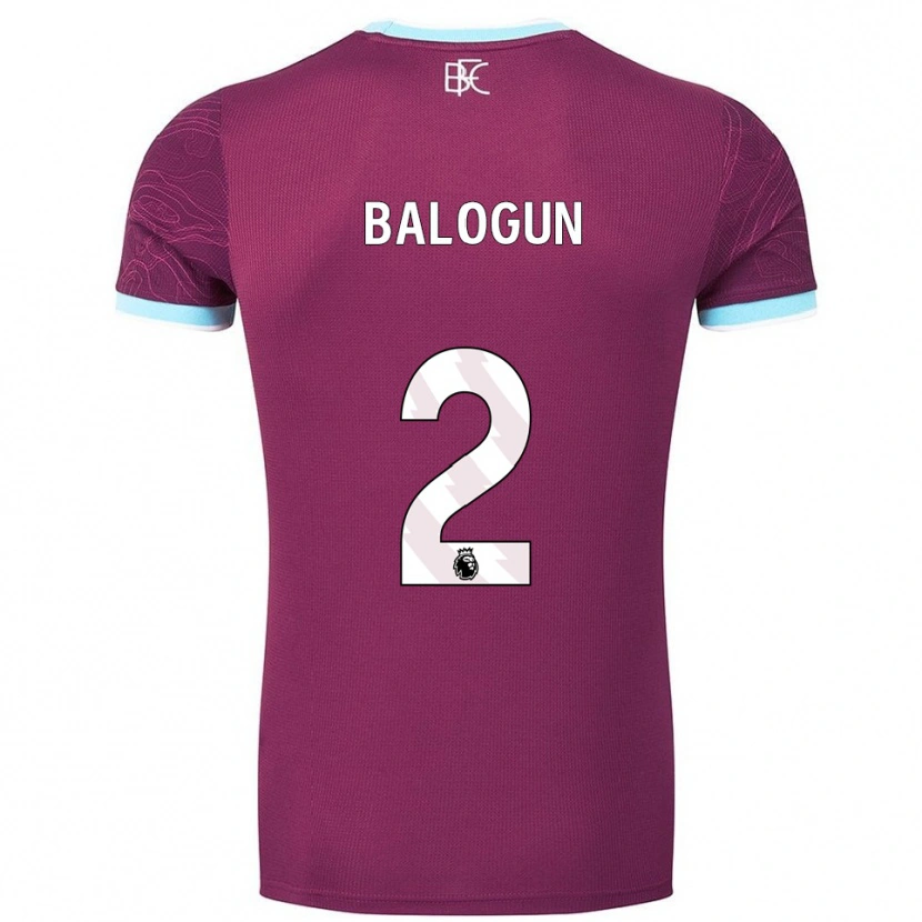 Danxen Pánské Hamzat Balogun #2 Burgundská Nebesky Modrá Domů Hráčské Dresy 2025/26 Dres