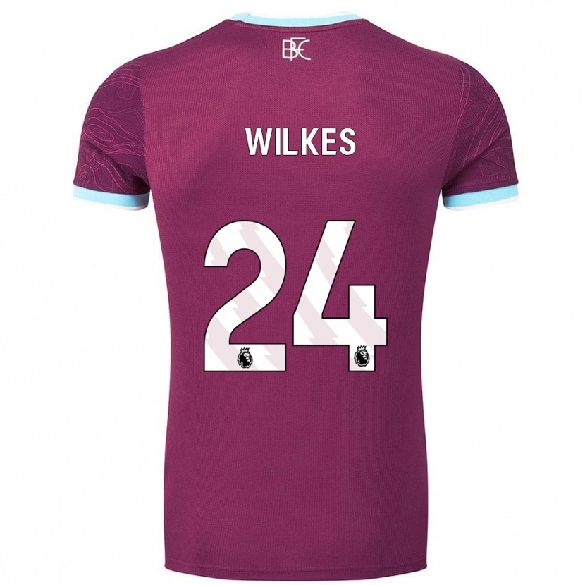 Danxen Pánské Tilly Wilkes #24 Burgundská Nebesky Modrá Domů Hráčské Dresy 2025/26 Dres