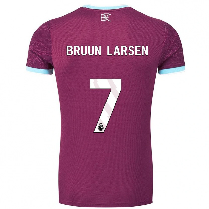 Danxen Pánské Jacob Bruun Larsen #7 Burgundská Nebesky Modrá Domů Hráčské Dresy 2025/26 Dres
