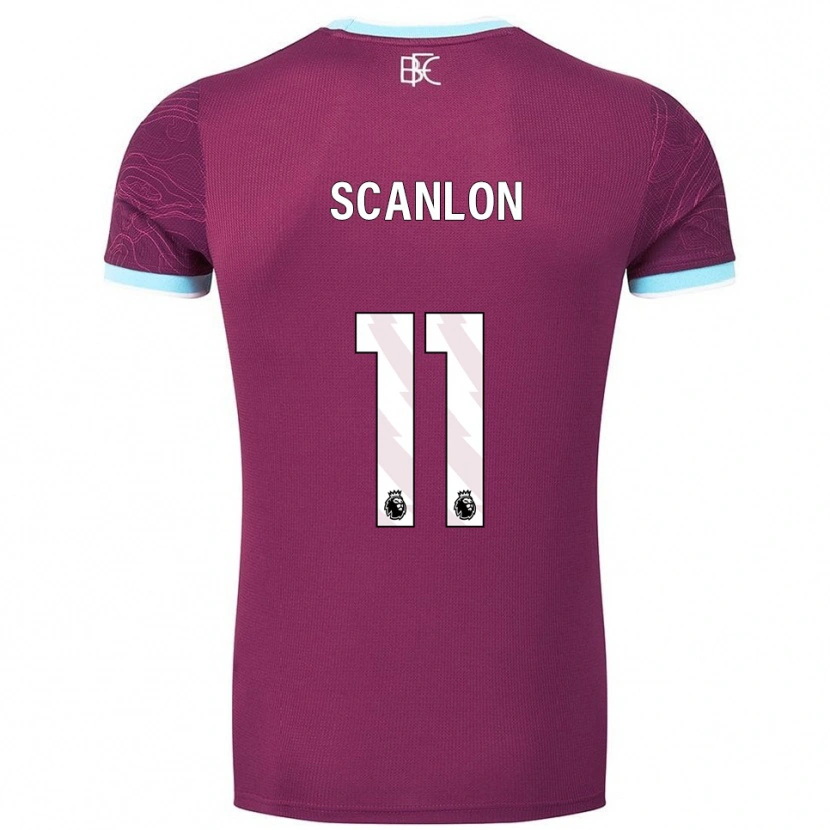 Danxen Pánské Luca Scanlon #11 Burgundská Nebesky Modrá Domů Hráčské Dresy 2025/26 Dres