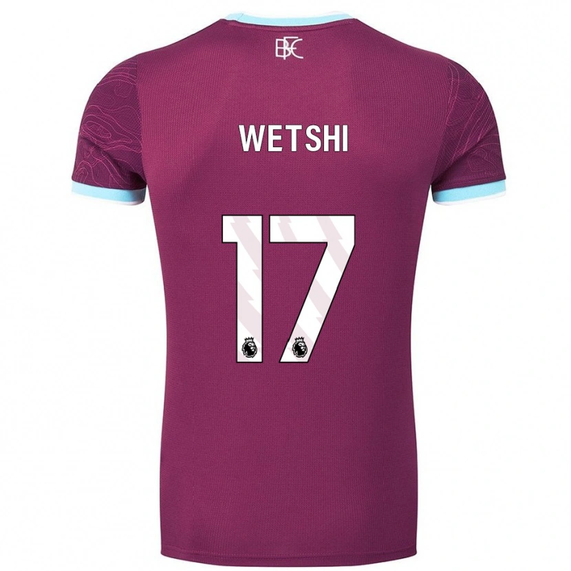 Danxen Pánské Benji Wetshi #17 Burgundská Nebesky Modrá Domů Hráčské Dresy 2025/26 Dres