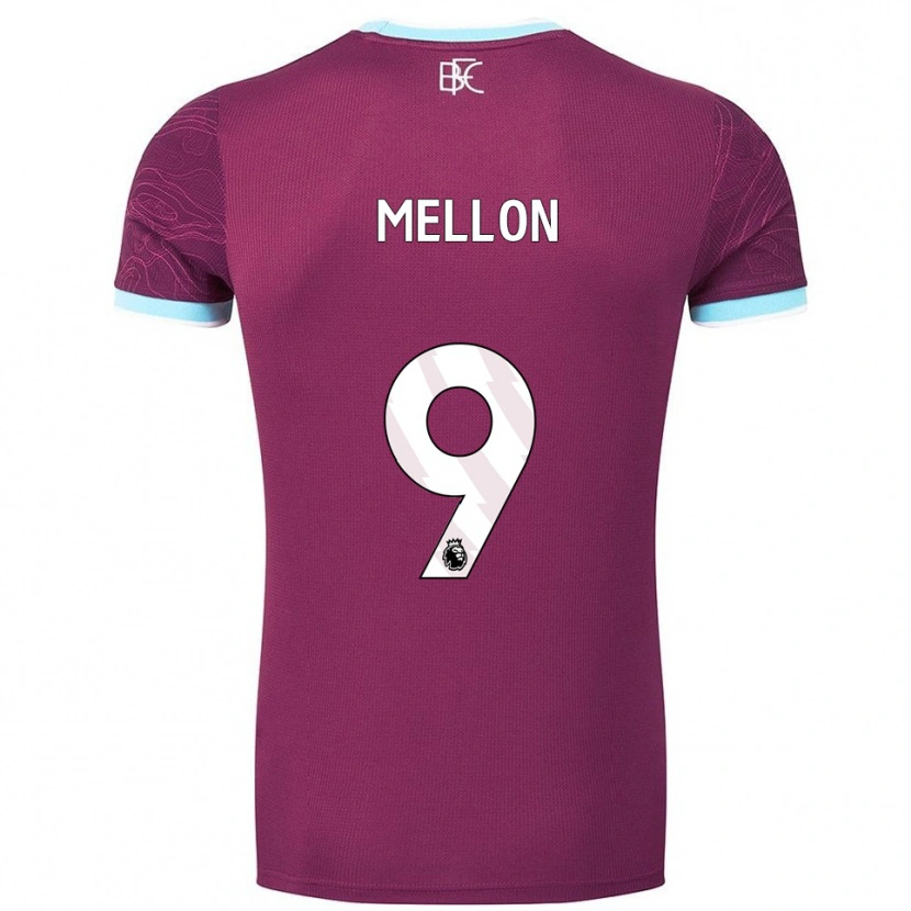 Danxen Pánské Michael Mellon #9 Burgundská Nebesky Modrá Domů Hráčské Dresy 2025/26 Dres