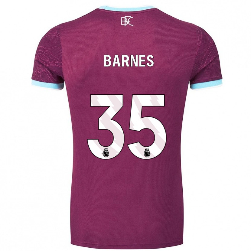 Danxen Pánské Ashley Barnes #35 Burgundská Nebesky Modrá Domů Hráčské Dresy 2025/26 Dres