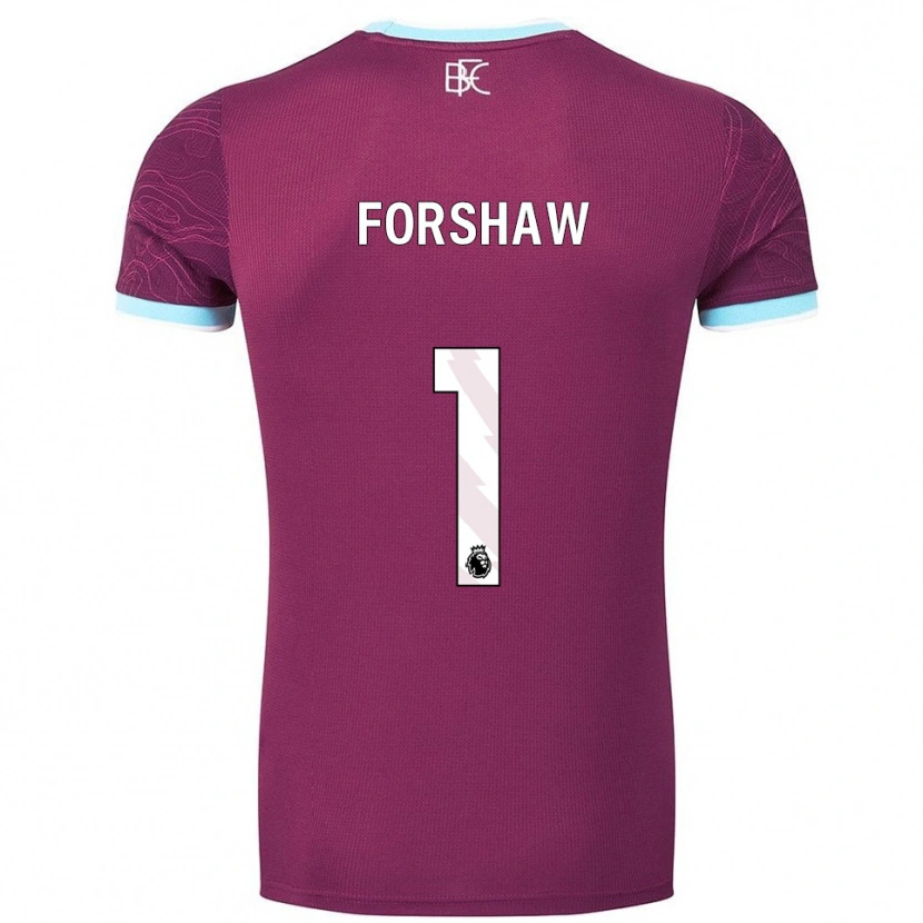 Danxen Pánské Lewis Forshaw #1 Burgundská Nebesky Modrá Domů Hráčské Dresy 2025/26 Dres