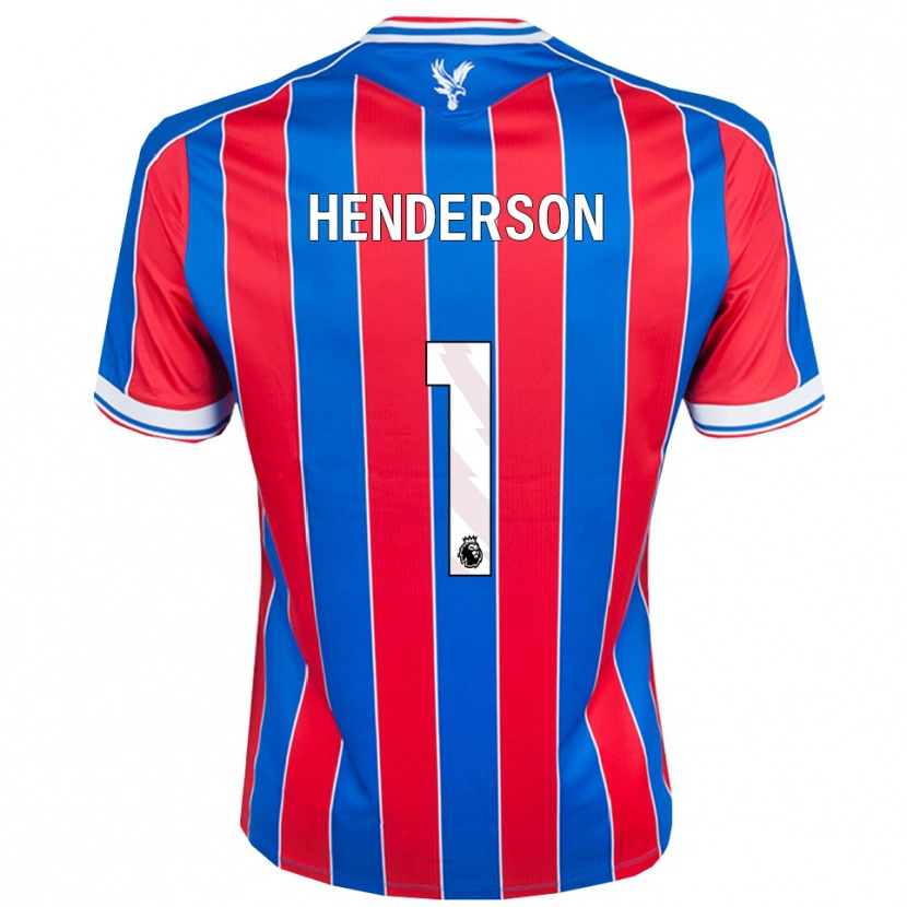 Danxen Pánské Dean Henderson #1 Modrá Červená Bílá Domů Hráčské Dresy 2025/26 Dres
