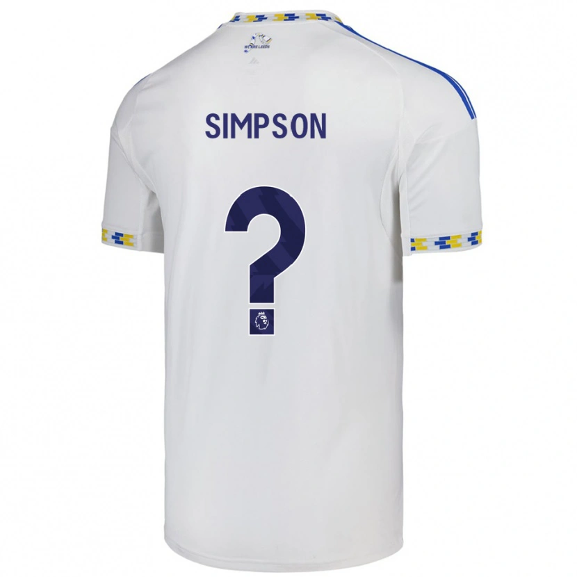 Danxen Pánské Carrie Simpson #0 Bílá Modrá Domů Hráčské Dresy 2025/26 Dres