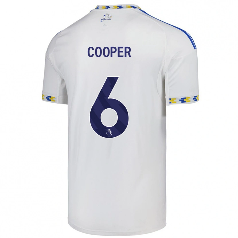 Danxen Pánské Liam Cooper #6 Bílá Modrá Domů Hráčské Dresy 2025/26 Dres