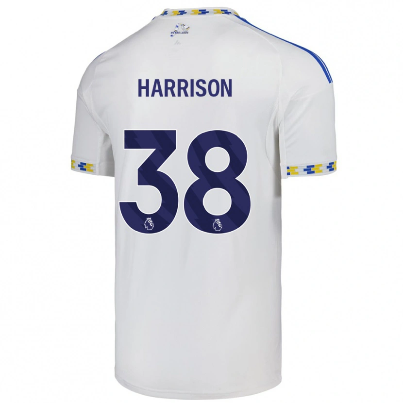 Danxen Pánské Jack Harrison #38 Bílá Modrá Domů Hráčské Dresy 2025/26 Dres
