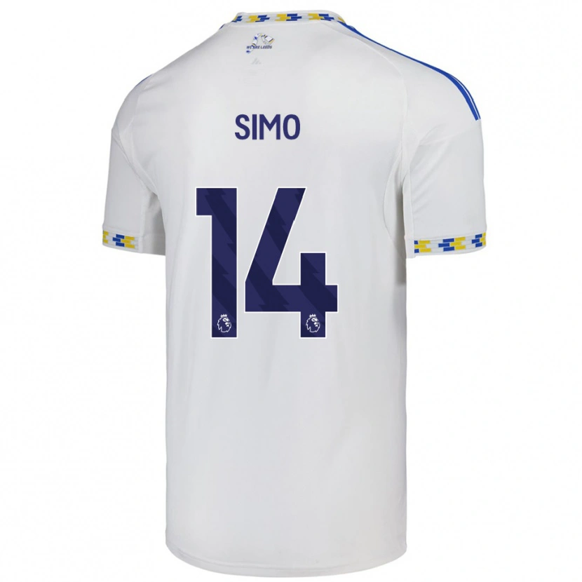 Danxen Pánské Elton Simo #14 Bílá Modrá Domů Hráčské Dresy 2025/26 Dres