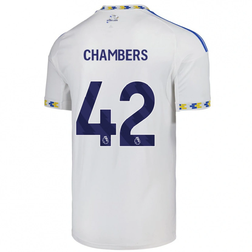Danxen Pánské Sam Chambers #42 Bílá Modrá Domů Hráčské Dresy 2025/26 Dres