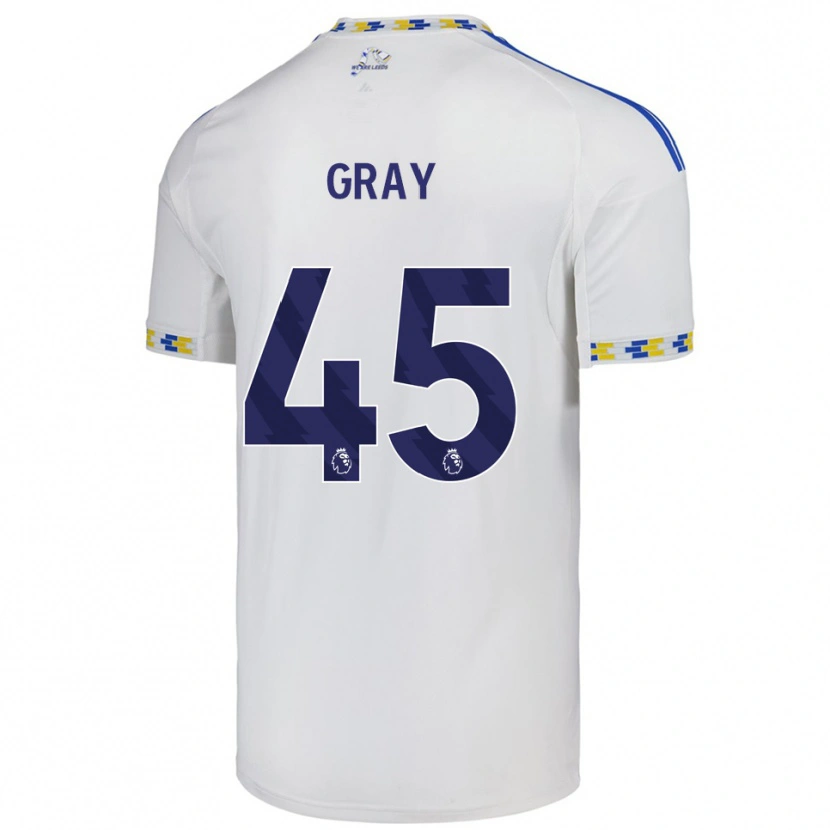 Danxen Pánské Harry Gray #45 Bílá Modrá Domů Hráčské Dresy 2025/26 Dres