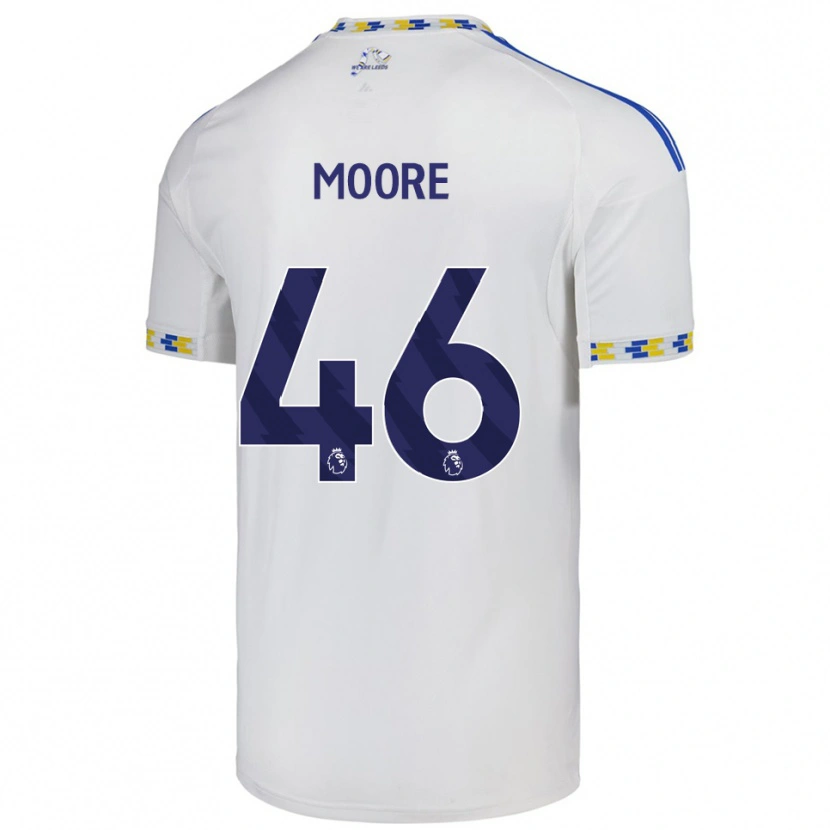 Danxen Pánské Kris Moore #46 Bílá Modrá Domů Hráčské Dresy 2025/26 Dres