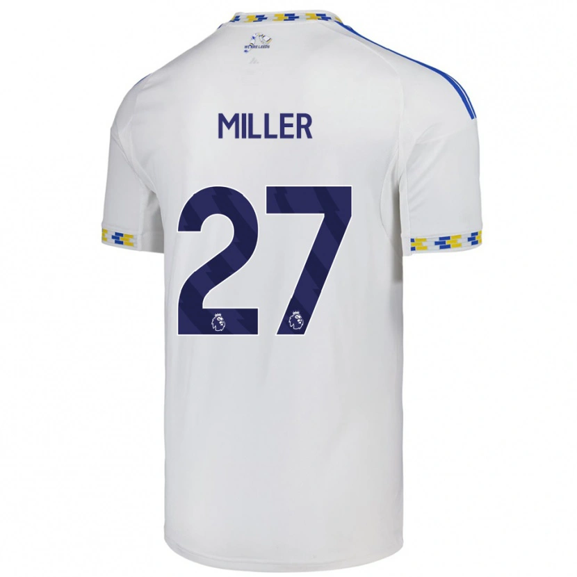 Danxen Pánské Amari Miller #27 Bílá Modrá Domů Hráčské Dresy 2025/26 Dres