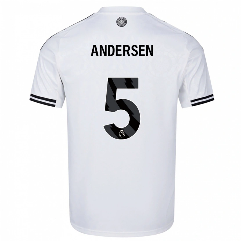Danxen Pánské Joachim Andersen #5 Bílá Černá Domů Hráčské Dresy 2025/26 Dres