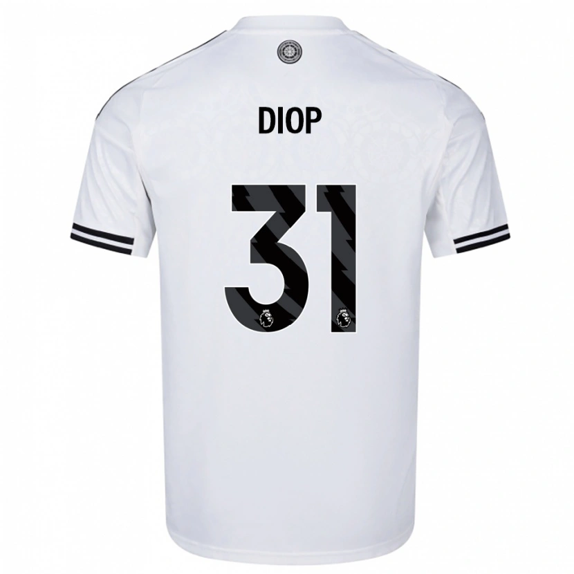 Danxen Pánské Issa Diop #31 Bílá Černá Domů Hráčské Dresy 2025/26 Dres