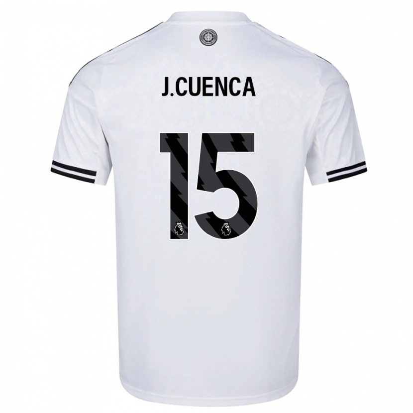 Danxen Pánské Jorge Cuenca #15 Bílá Černá Domů Hráčské Dresy 2025/26 Dres