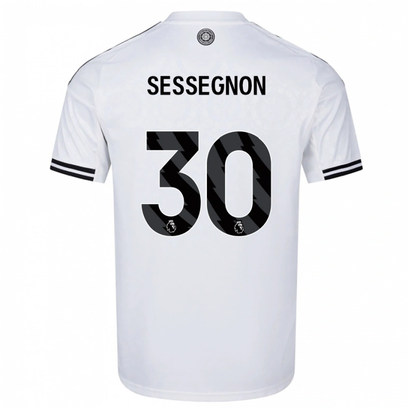Danxen Pánské Ryan Sessegnon #30 Bílá Černá Domů Hráčské Dresy 2025/26 Dres