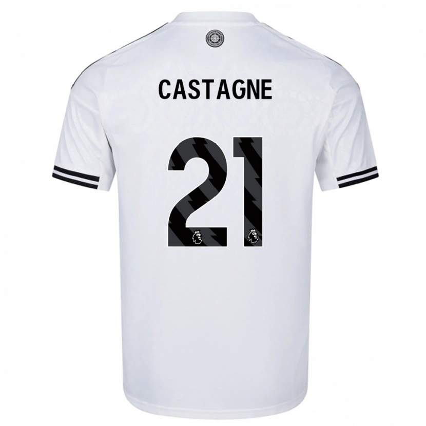 Danxen Pánské Timothy Castagne #21 Bílá Černá Domů Hráčské Dresy 2025/26 Dres