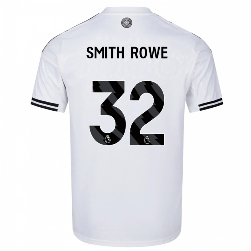 Danxen Pánské Emile Smith Rowe #32 Bílá Černá Domů Hráčské Dresy 2025/26 Dres