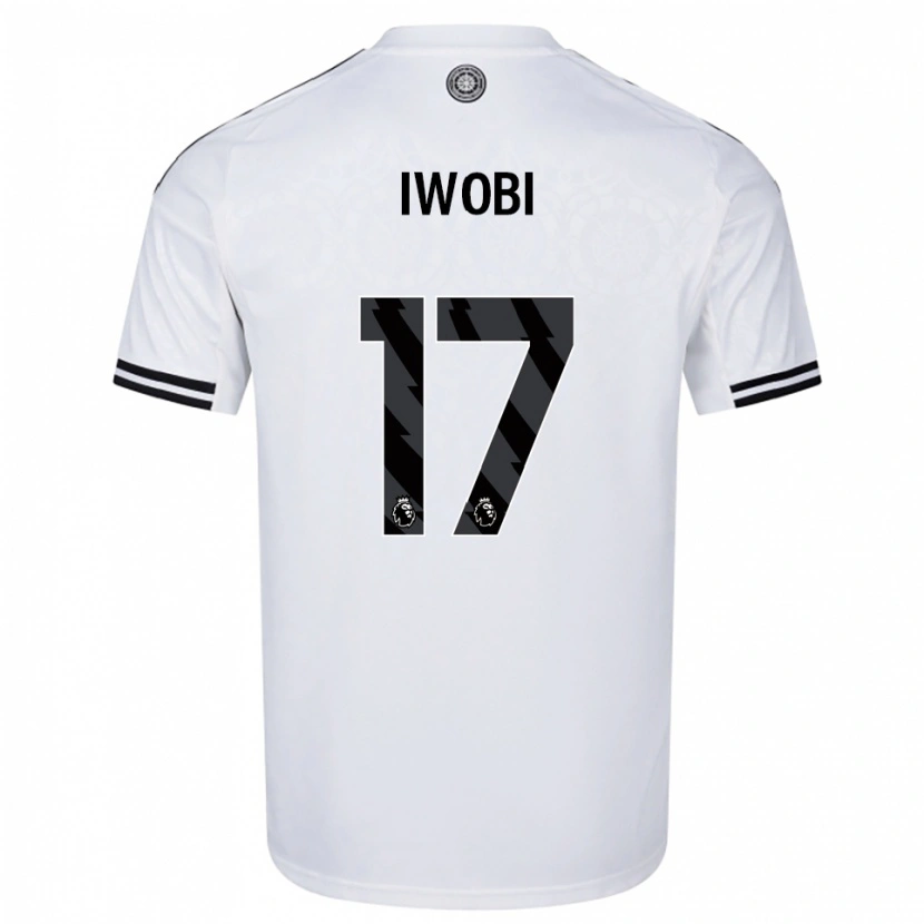 Danxen Pánské Alex Iwobi #17 Bílá Černá Domů Hráčské Dresy 2025/26 Dres