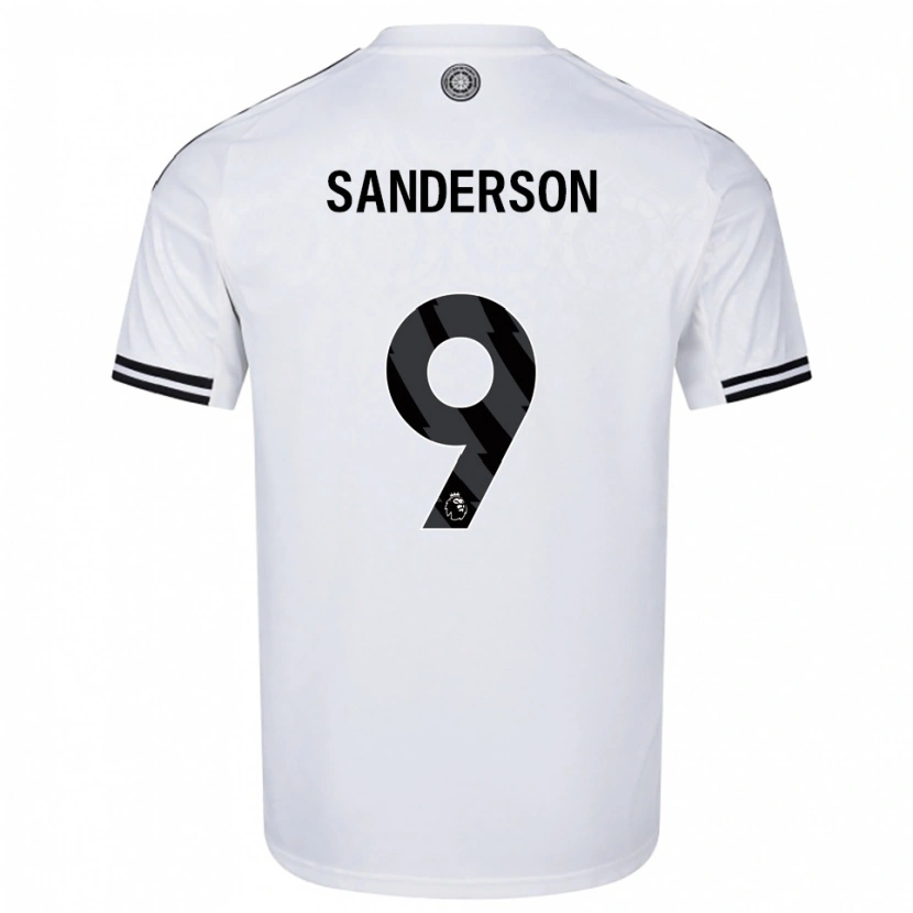 Danxen Pánské Oliver Sanderson #9 Bílá Černá Domů Hráčské Dresy 2025/26 Dres