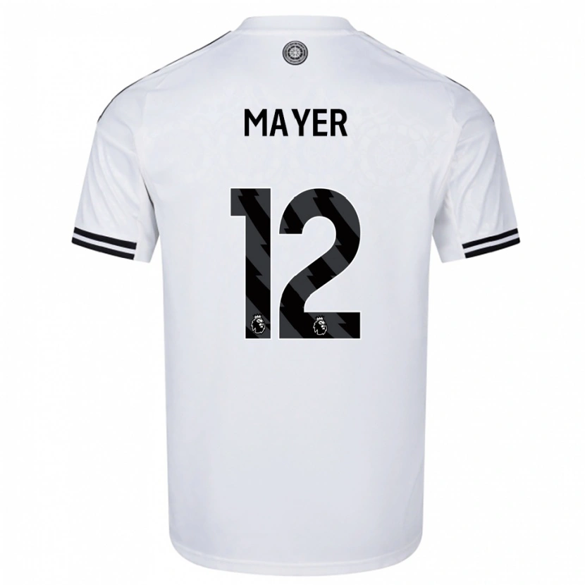 Danxen Pánské Oliver Mayer #12 Bílá Černá Domů Hráčské Dresy 2025/26 Dres
