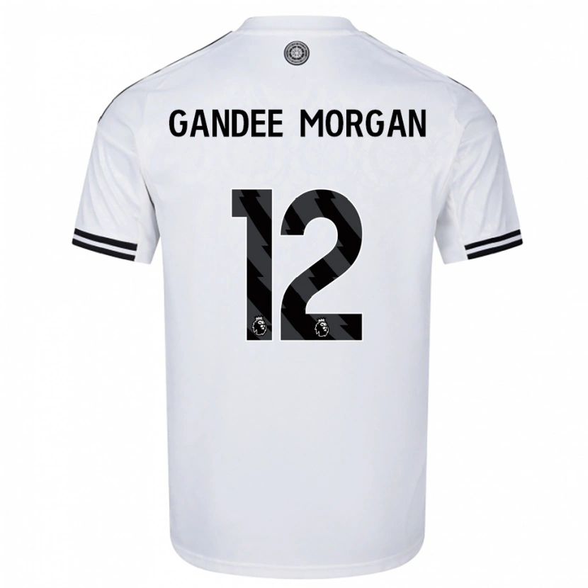 Danxen Pánské Stella Gandee Morgan #12 Bílá Černá Domů Hráčské Dresy 2025/26 Dres