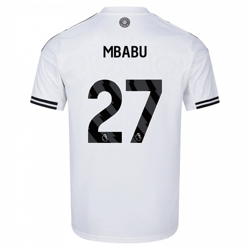 Danxen Pánské Kevin Mbabu #27 Bílá Černá Domů Hráčské Dresy 2025/26 Dres