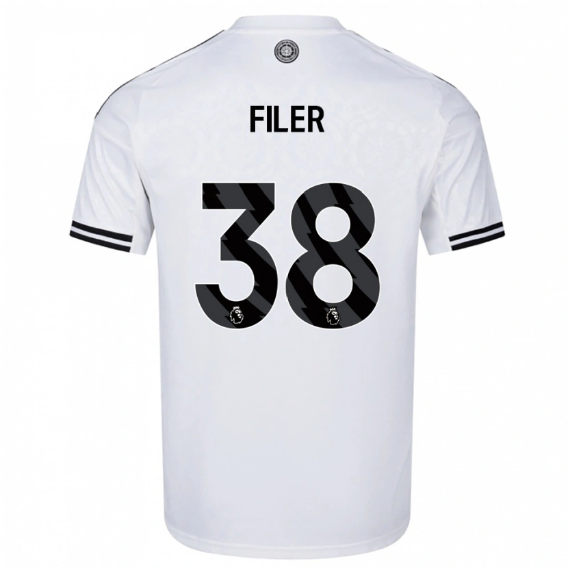 Danxen Pánské Maddie Filer #38 Bílá Černá Domů Hráčské Dresy 2025/26 Dres