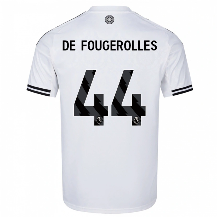 Danxen Pánské Luc De Fougerolles #44 Bílá Černá Domů Hráčské Dresy 2025/26 Dres
