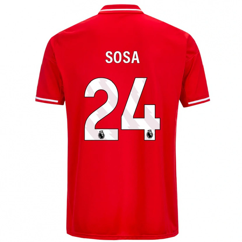 Danxen Pánské Ramón Sosa #24 Červená Bílá Domů Hráčské Dresy 2025/26 Dres