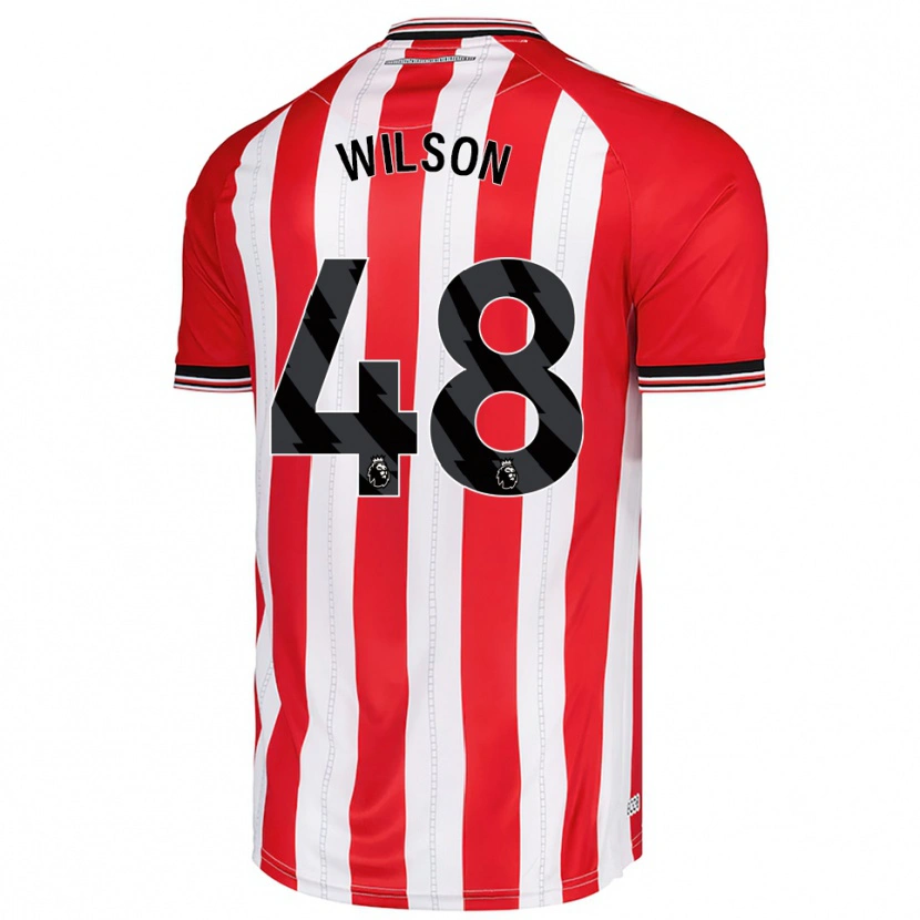 Danxen Pánské Callum Wilson #48 Červená Bílá Domů Hráčské Dresy 2025/26 Dres