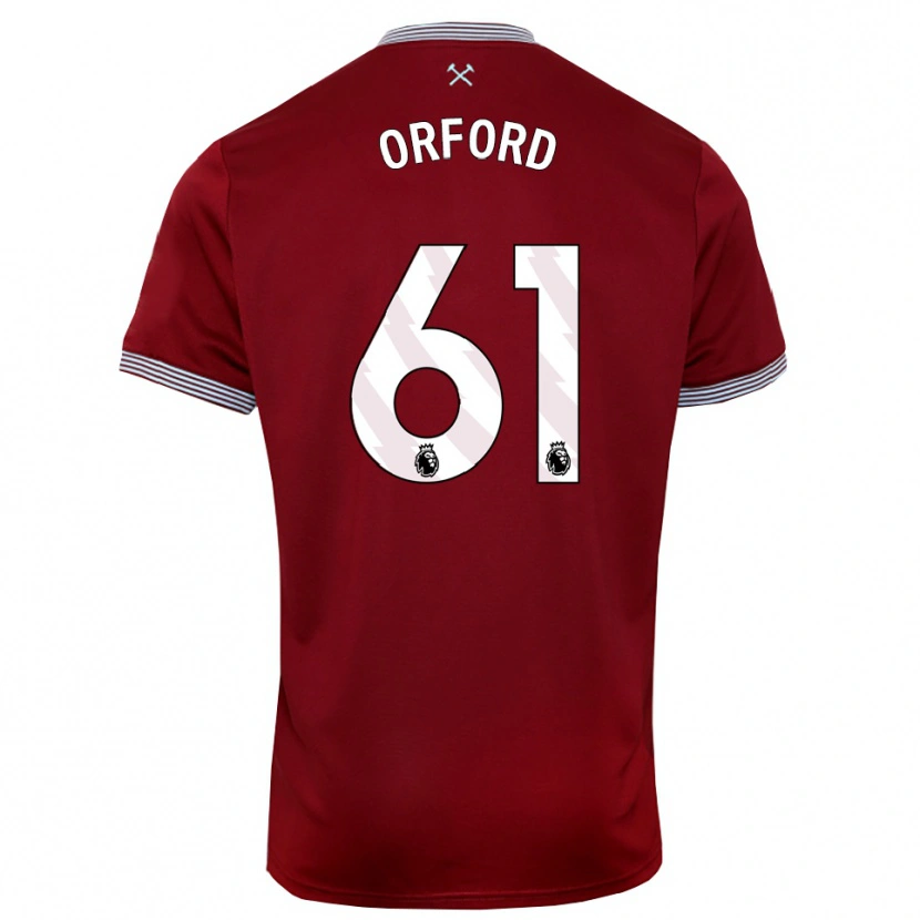 Danxen Pánské Lewis Orford #61 Burgundská Bílá Domů Hráčské Dresy 2025/26 Dres